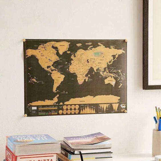 Mapa Raspable Negro 82 X 59 Cms-3