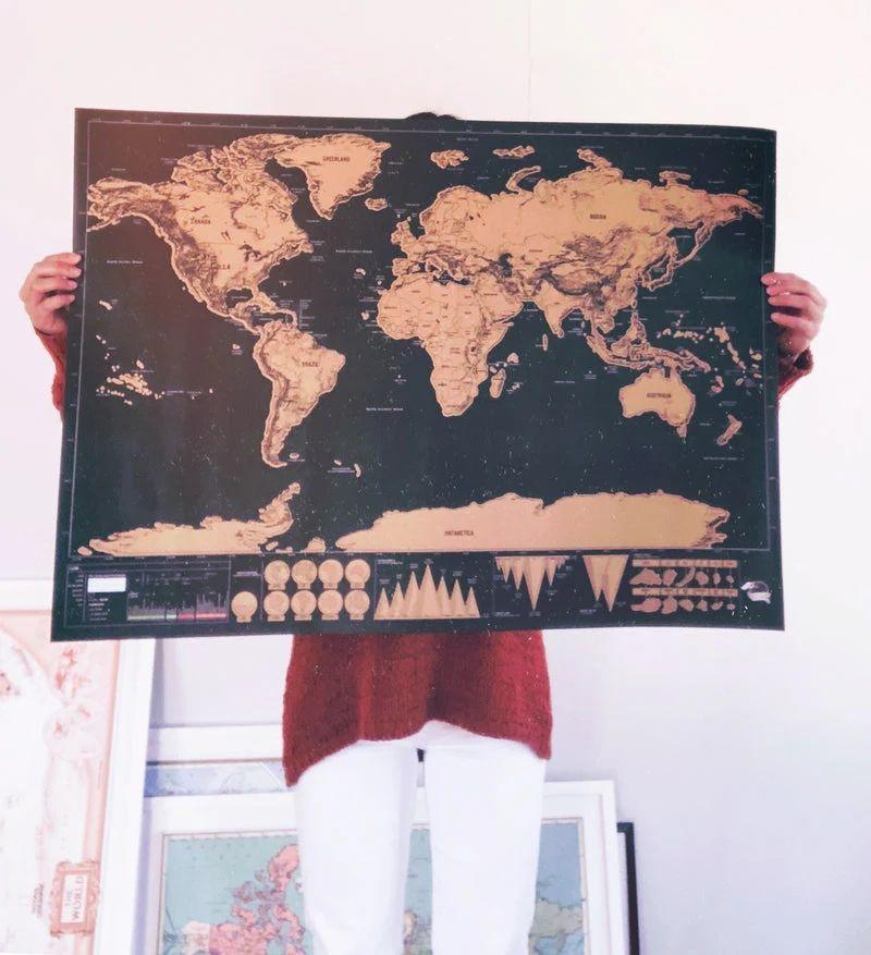 Mapa Raspable Negro 82 X 59 Cms-4