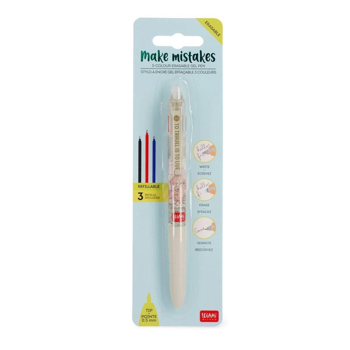 Lapiz De Gel Borrable Legami 3 Colores-3