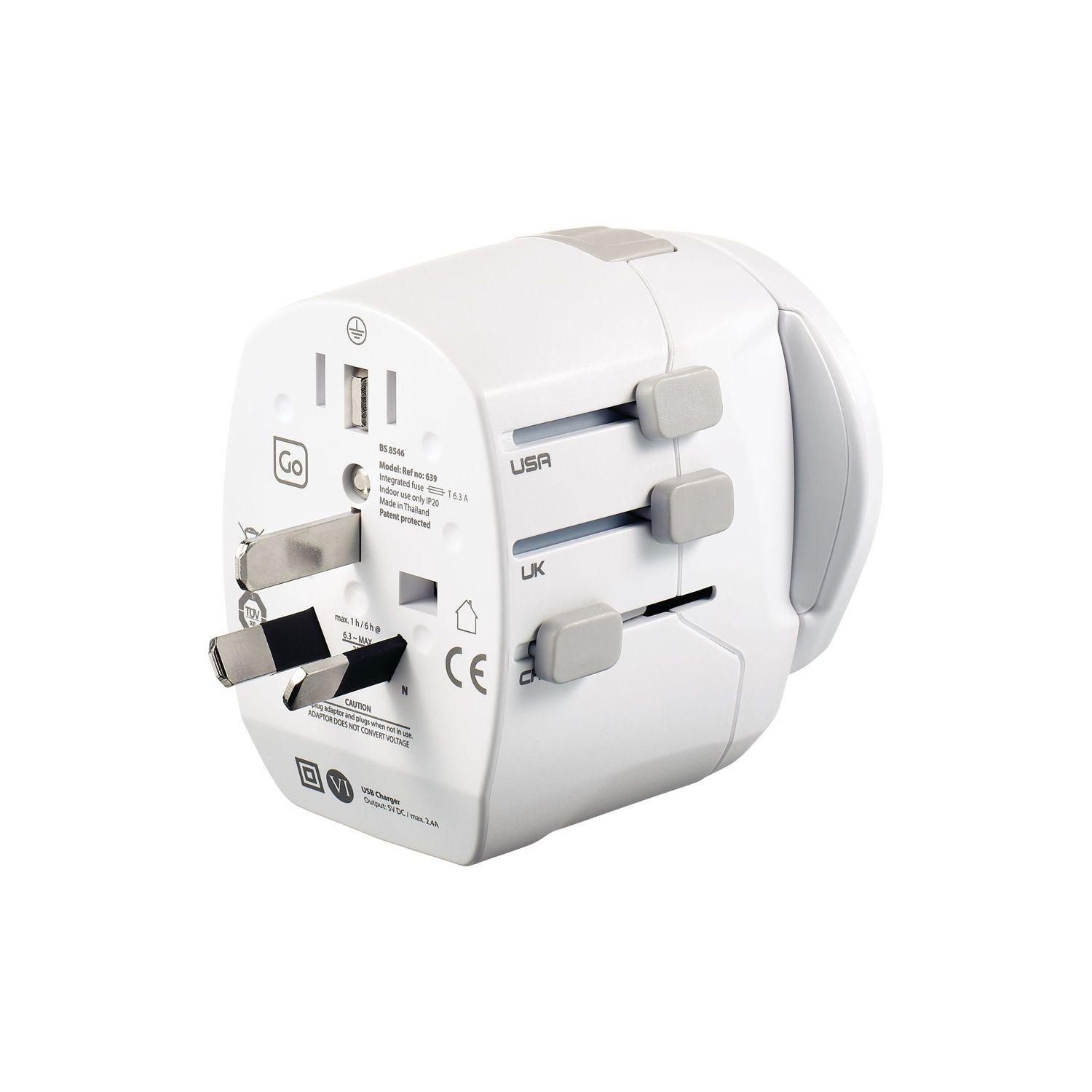 ADAPTADOR ENCHUFE UNIVERSAL CON TIERRA TRES CLAVIJAS + 2 USB-7