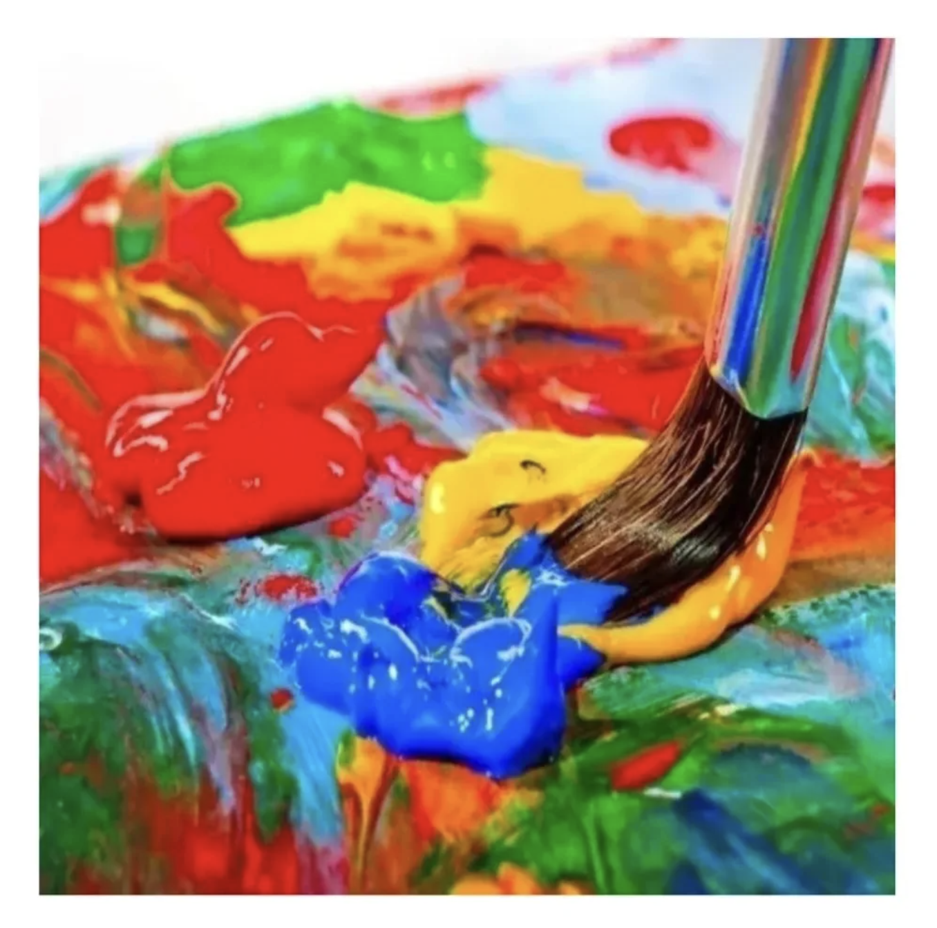 Pack De Pintura Acrílica 12 Colores Mas 12 Pinceles-1