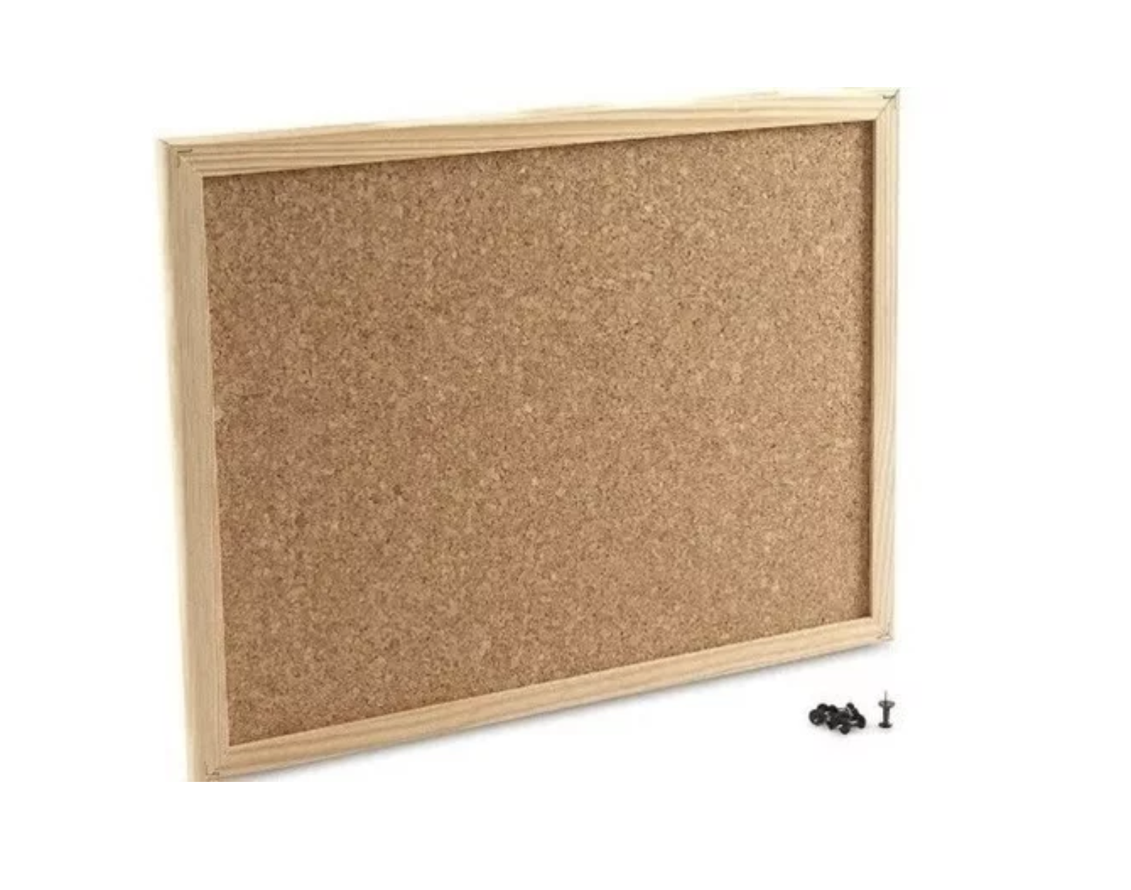 Pizarra Corcho 60 X 90 Borde Madera Resistente + Fijadores-3