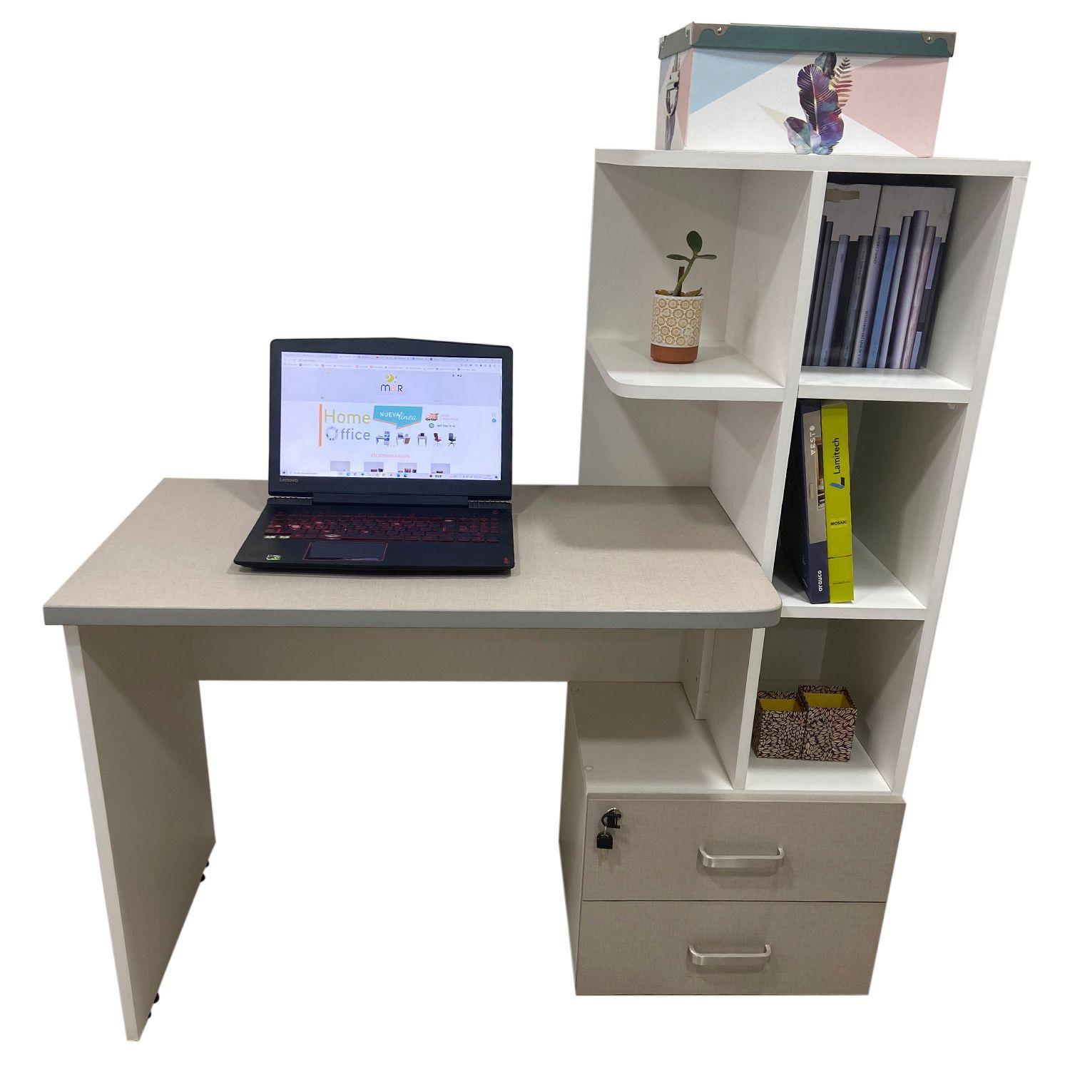 Escritorio Con Cajones Y Repisas, Incluye Armado-4
