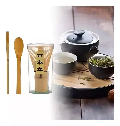 Batidor De Bamb Esenzo Para T Matcha Tradicional Marr n Claro-7