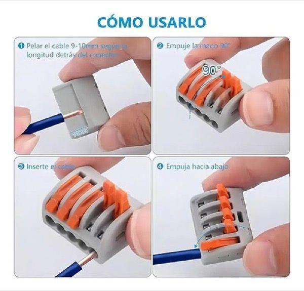 Conectores de Palanca 2 3 5 Puertos Kit 30 Piezas-5
