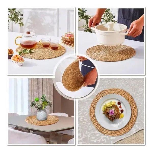 Individuales de Yute Fibra Natural 35 cm Beige Set 6-3