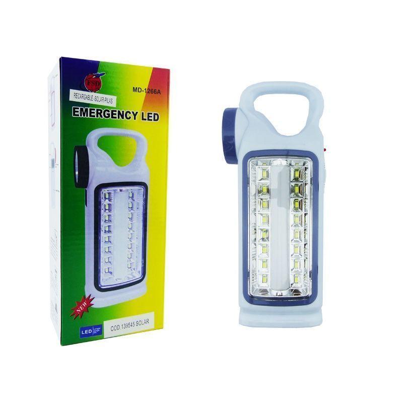 Lámpara Emergencia Solar LED 23cm Recargable-1