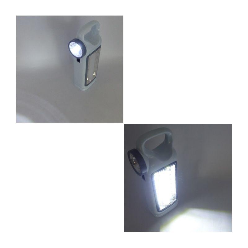 Lámpara Emergencia Solar LED 23cm Recargable-2