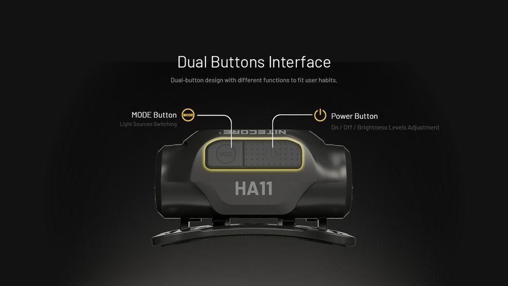 Nitecore HA11 Frontal ultraligero 240 lúmenes pila AA-9
