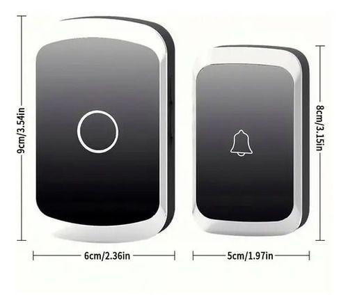 Timbre Inal mbrico Exterior Port til Puertas Timbre Portero Color Negro-2