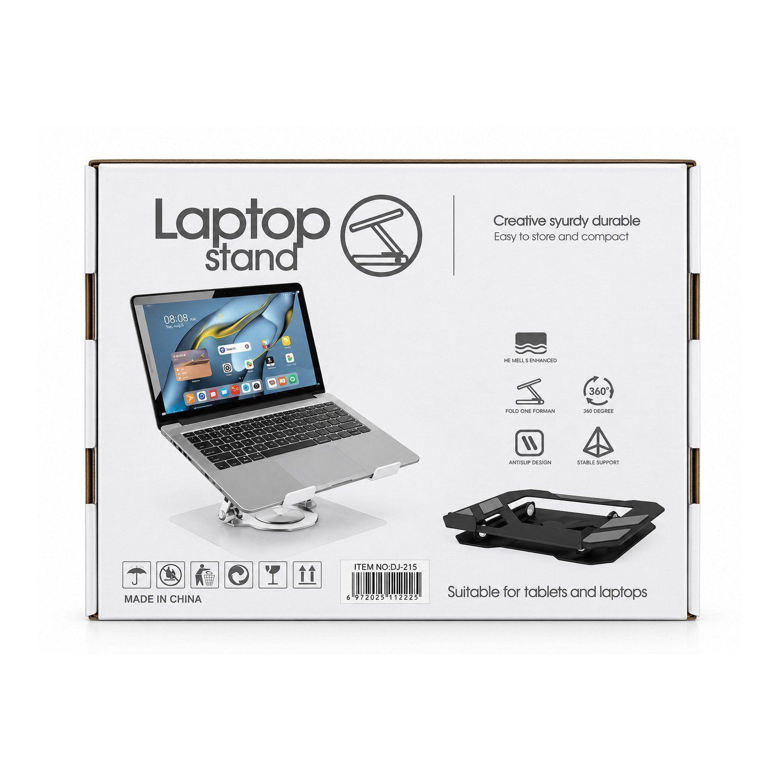 Soporte Notebook Aluminio Plegable Ajustable Giratorio 360°-2