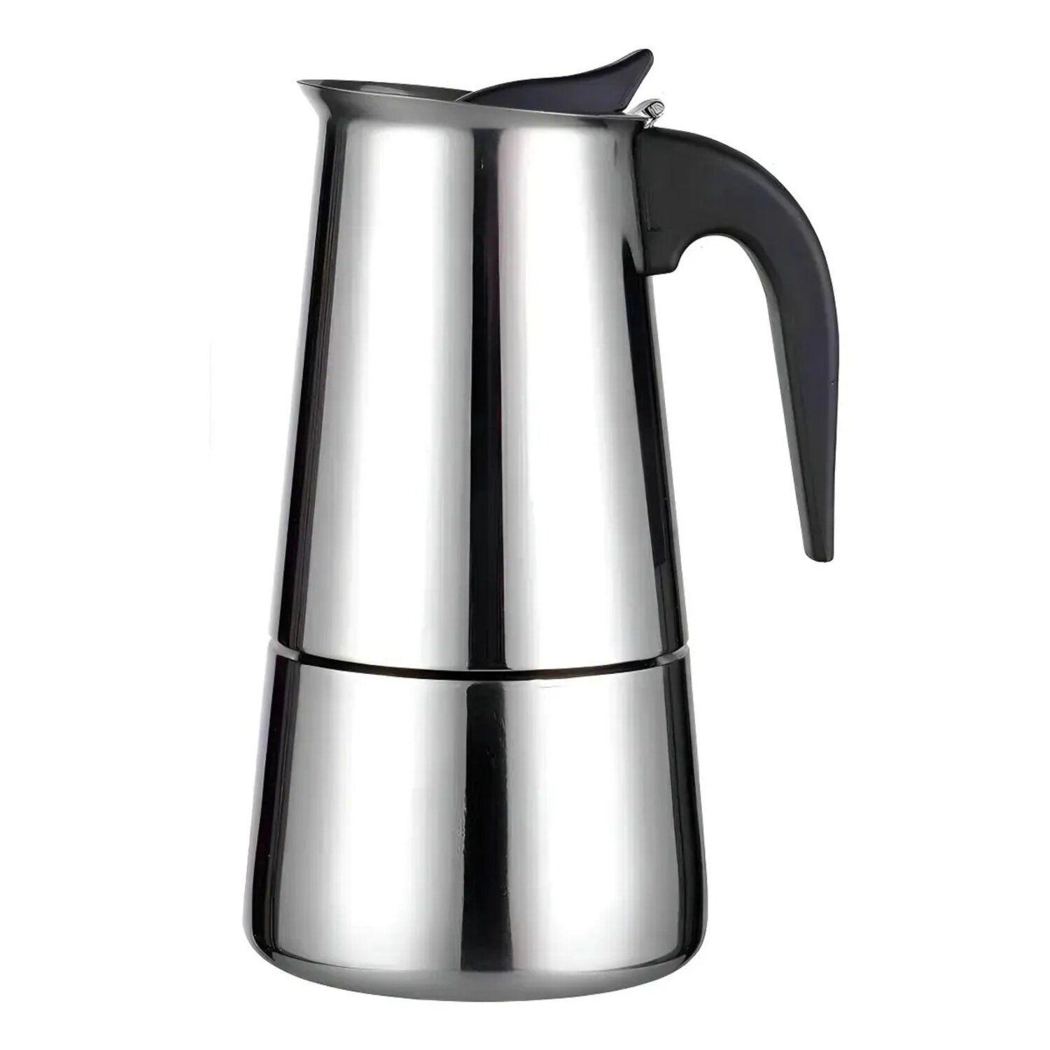 Cafetera Italiana Moka 2 Tazas 100 ml Acero Inoxidable-0