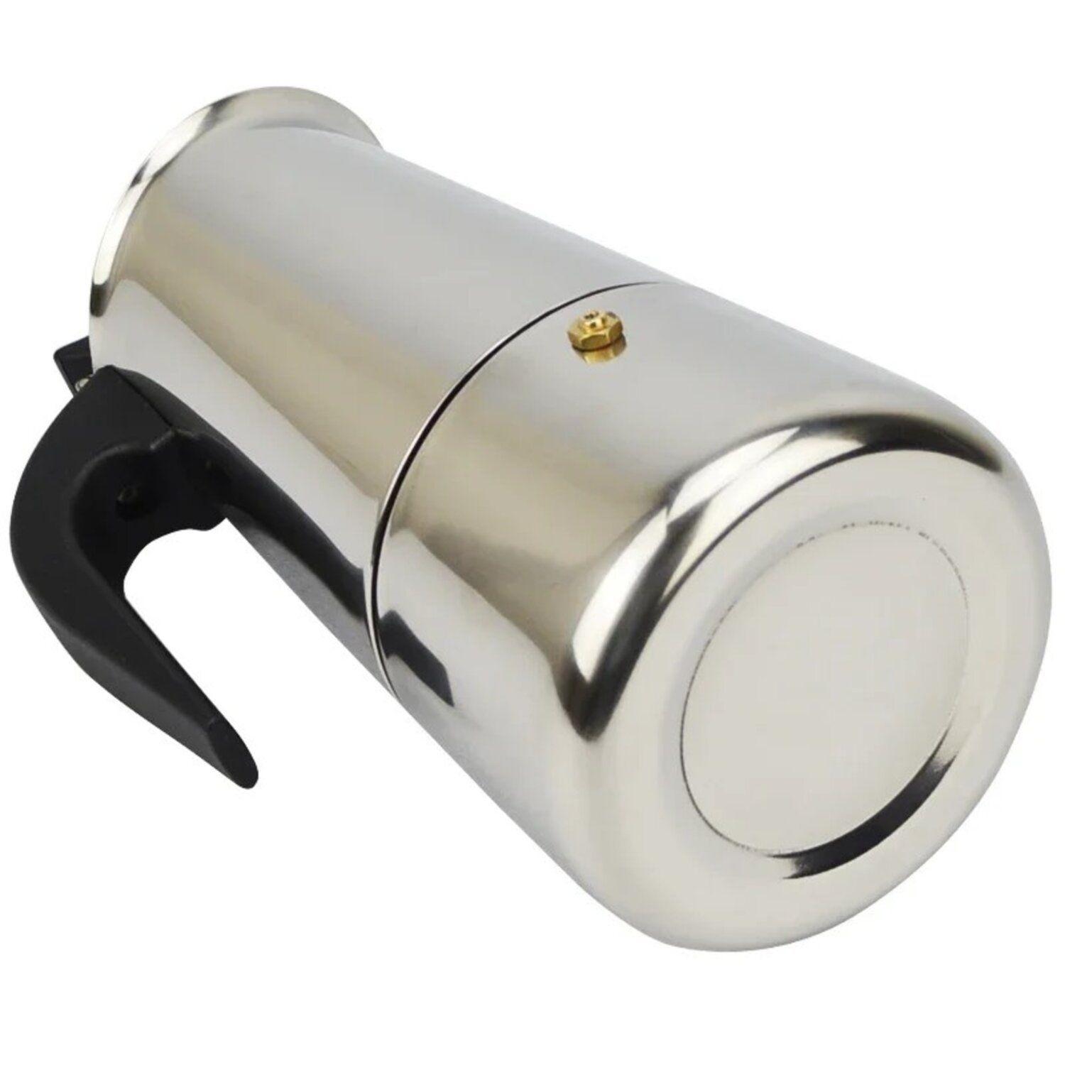 Cafetera Italiana Moka 2 Tazas 100 ml Acero Inoxidable-4