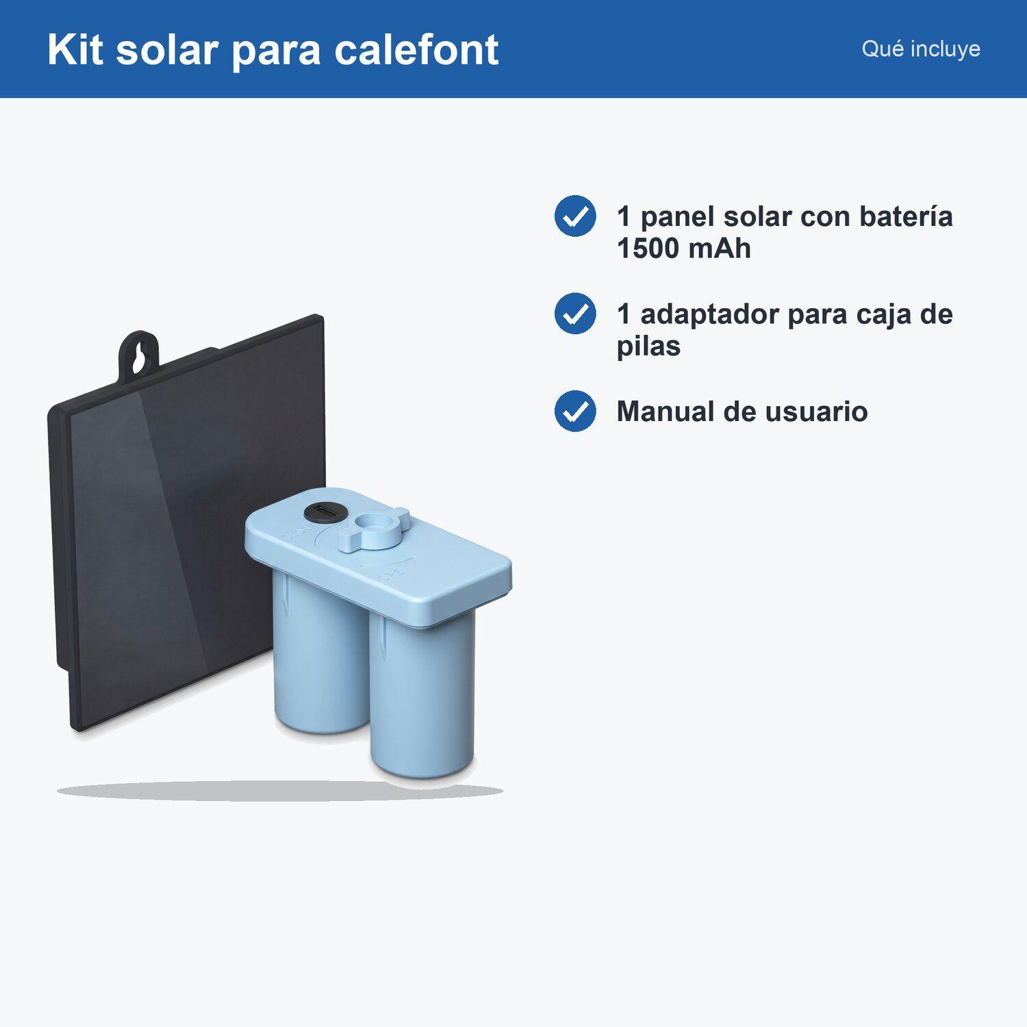 Eliminador Pilas Calefont Solar, Panel y Batería 1500 mAh-9