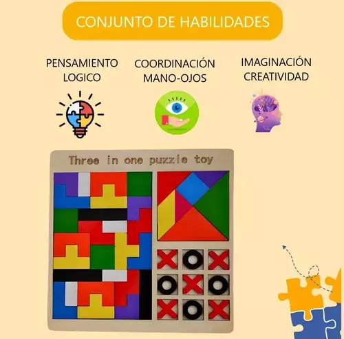 Rompecabezas De Madera Educativo 3 En 1 Para Ni os Peque os-6