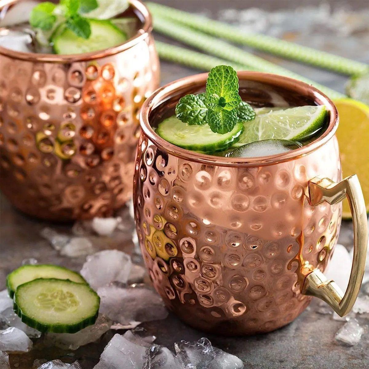 Mug Vasos Cobre Set De 2 Moscow Mule Coctel 500ml Pack 2-3