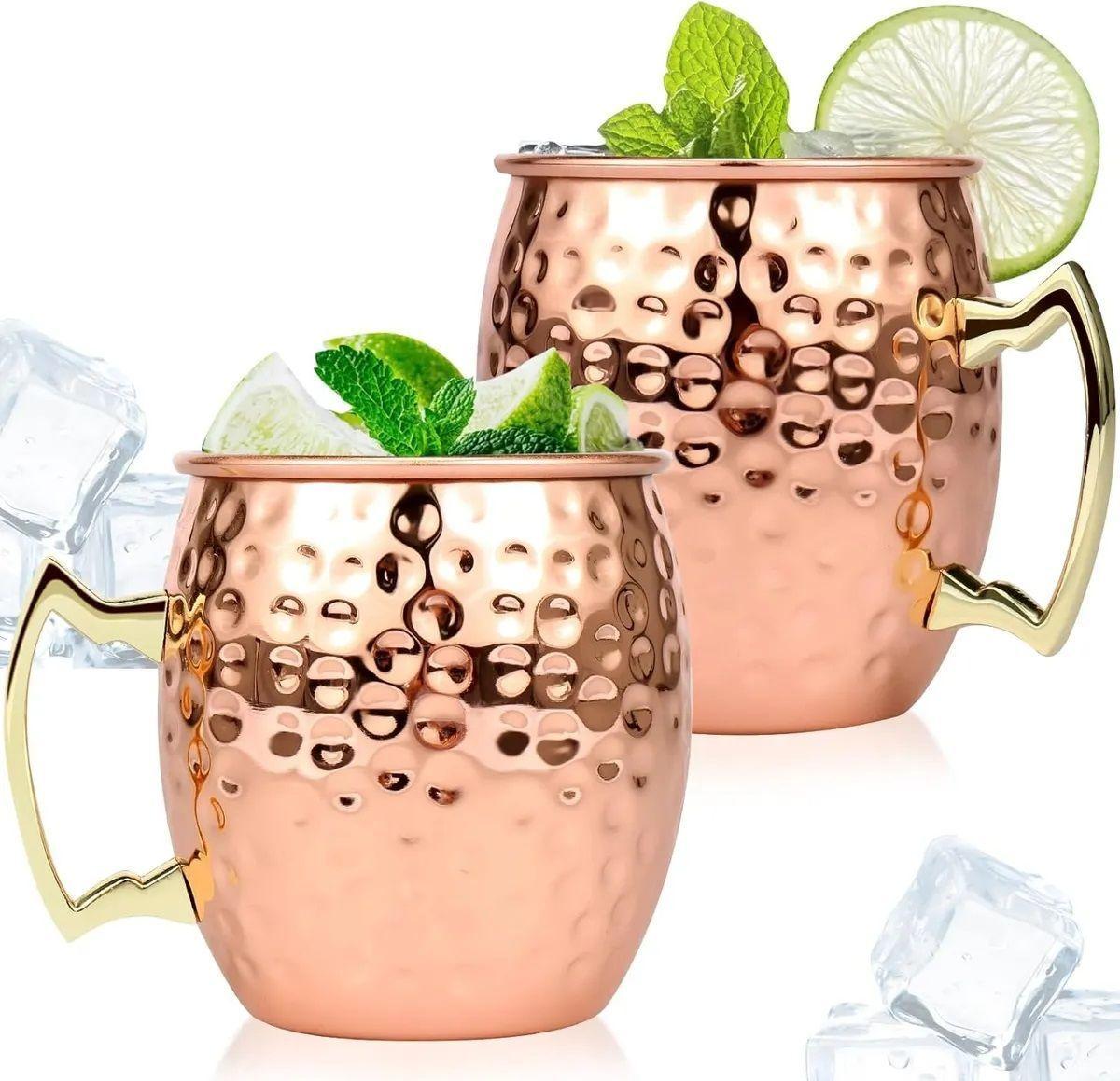 Mug Vasos Cobre Set De 2 Moscow Mule Coctel 500ml Pack 2-0