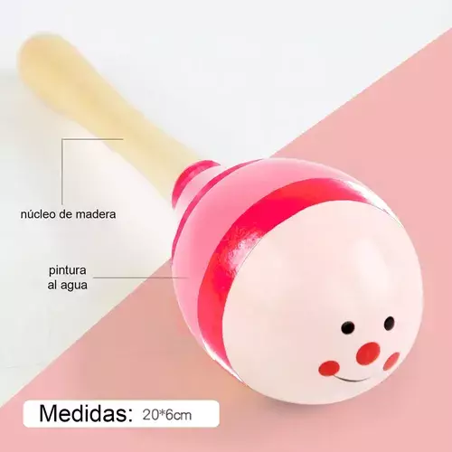 Set 8 Instrumento Musicales Montessori Madera Para Ni os Color Multicolor-4