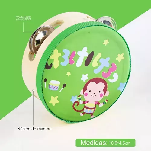 Set 8 Instrumento Musicales Montessori Madera Para Ni os Color Multicolor-5