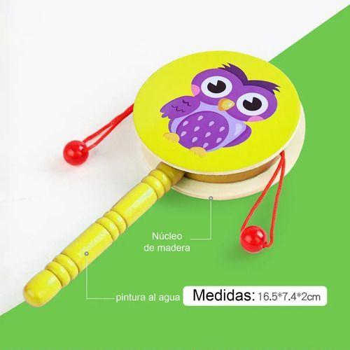 Set 8 Instrumento Musicales Montessori Madera Para Ni os Color Multicolor-7