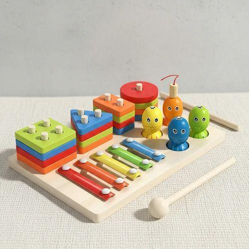 Juego Did ctico Montessori Madera 7 En 1 Pesca Xil fono Enca-3