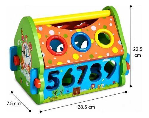 Casa Encaje Pelotas Madera Motricidad Ni os Juego Didactico Multicolor-3