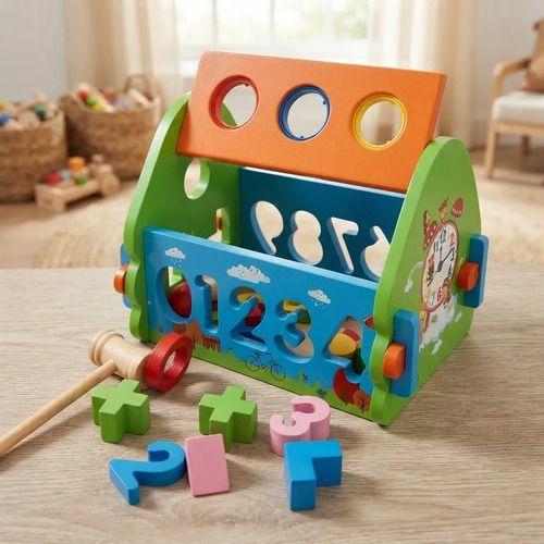 Casa Encaje Pelotas Madera Motricidad Ni os Juego Didactico Multicolor-4