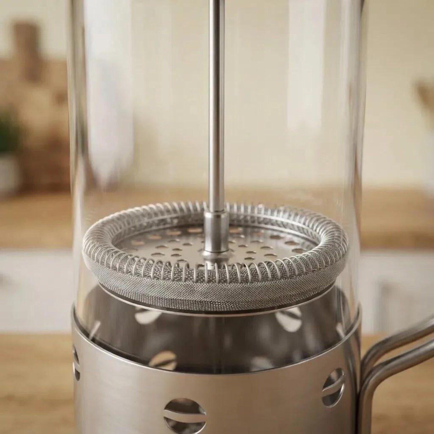 Prensa Francesa de Vidrio 350 ml Filtro Malla Metálica-4