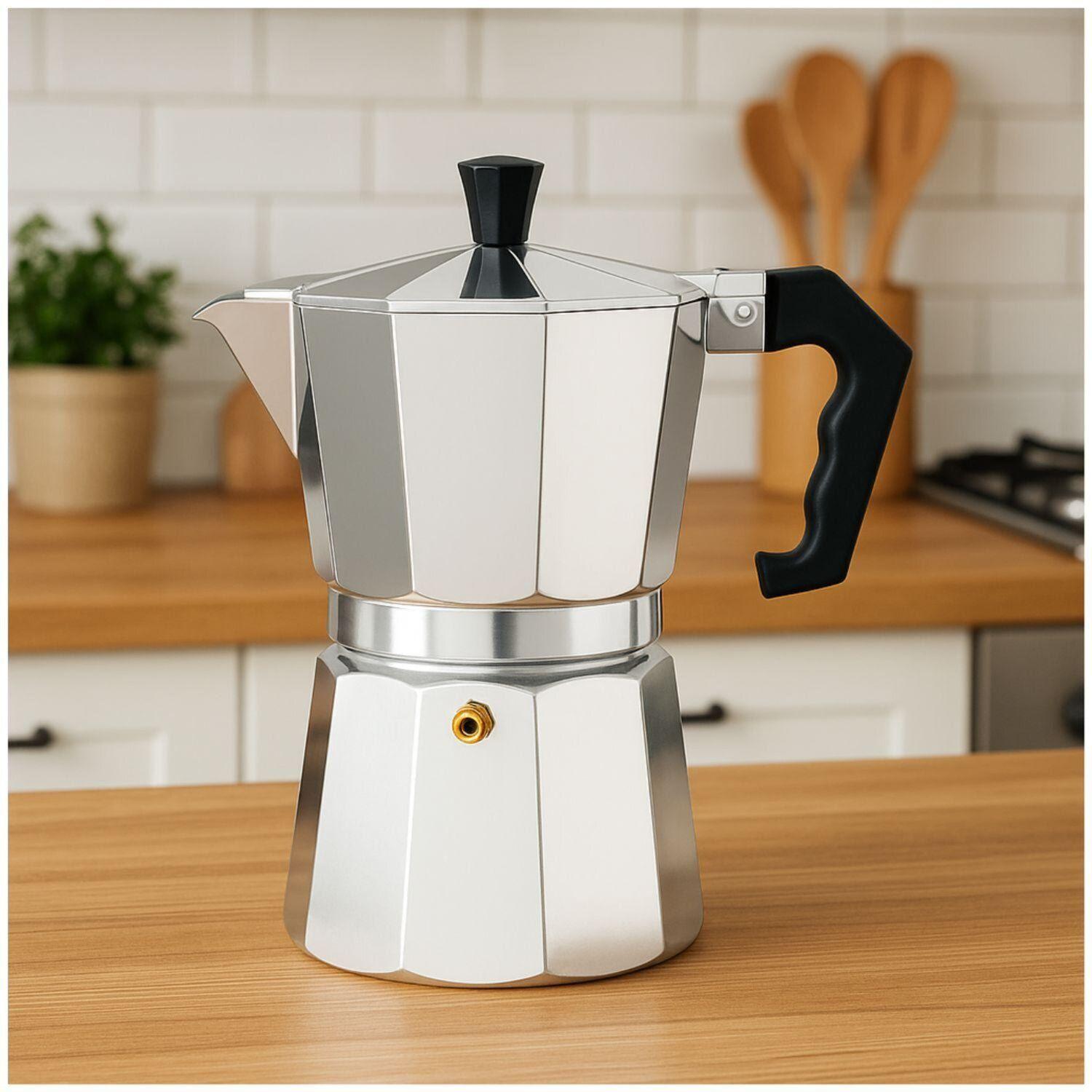 Cafetera Italiana Moka 3 Tazas (150 ml) Aluminio-2