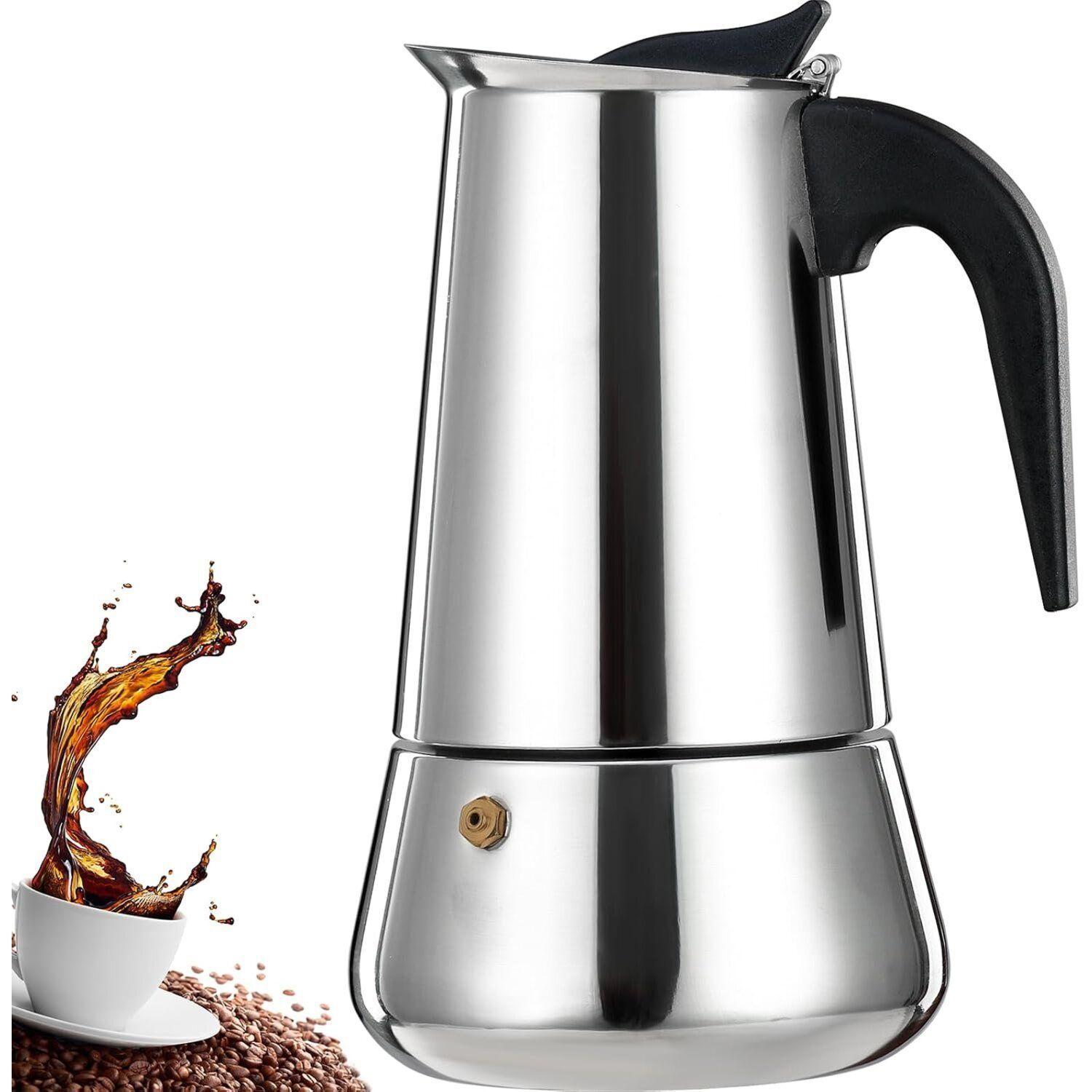 Cafetera Italiana Moka Acero Inoxidable 4 Tazas (200 ml)-2