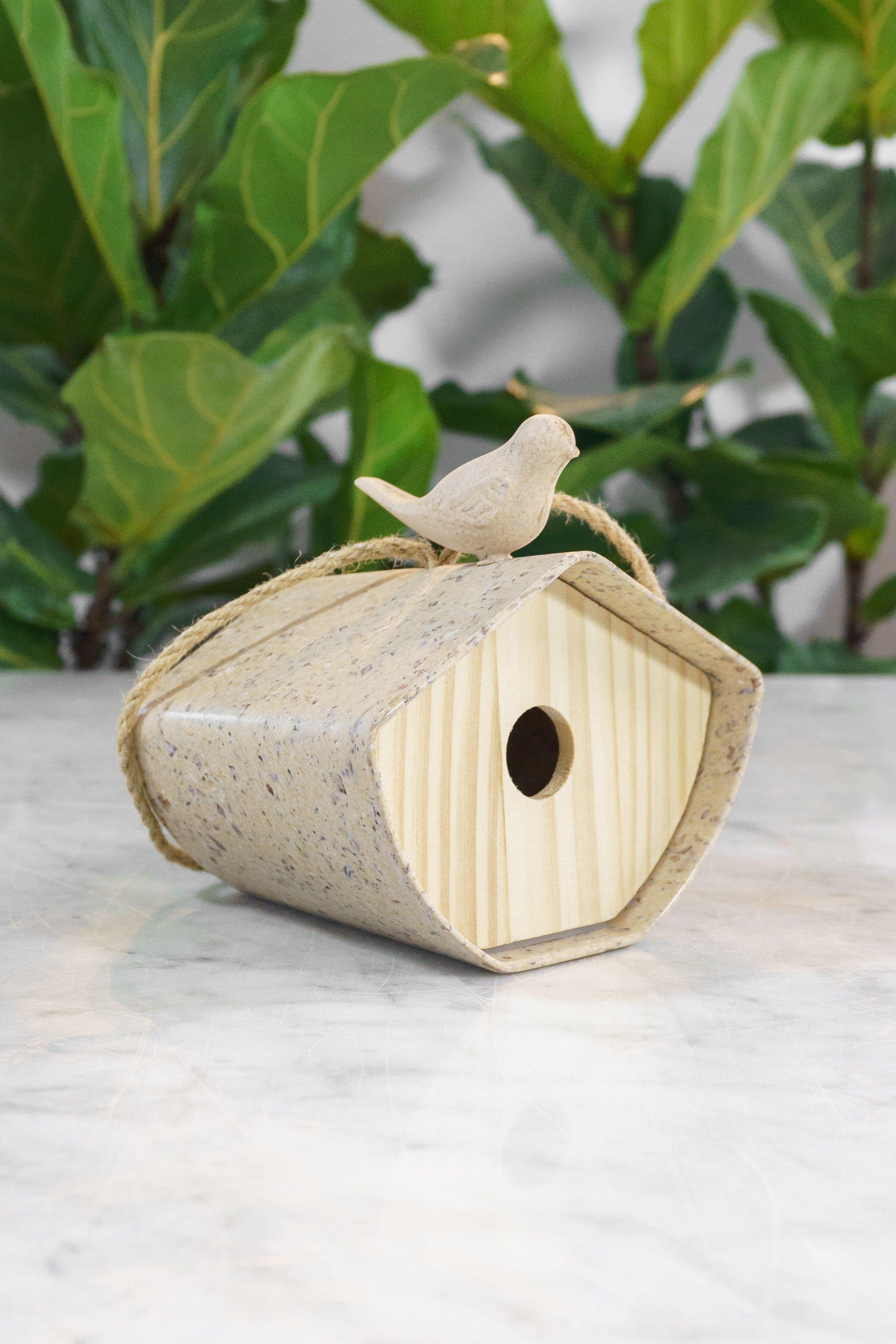 Casa Nido Para Pájaro Ecológica Clásica 14x12x16 Cm Plantme-3