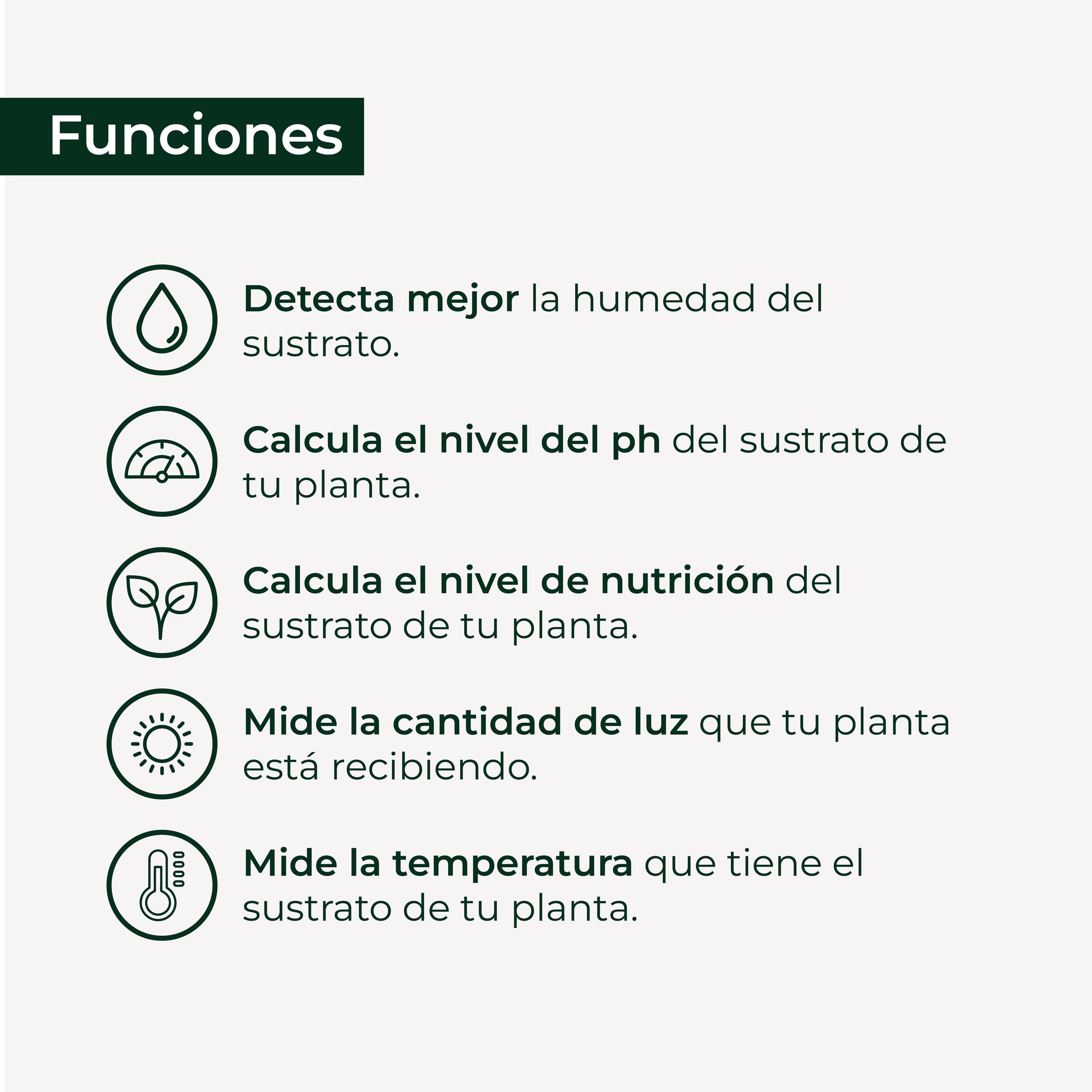 Medidor de Tierra 5 en 1 Plantme-5