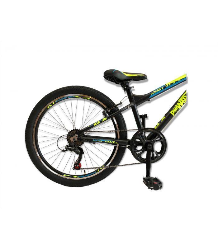 BICICLETA ARO 24 MTB ALUMINIO NEGRA POWERBIKE-3