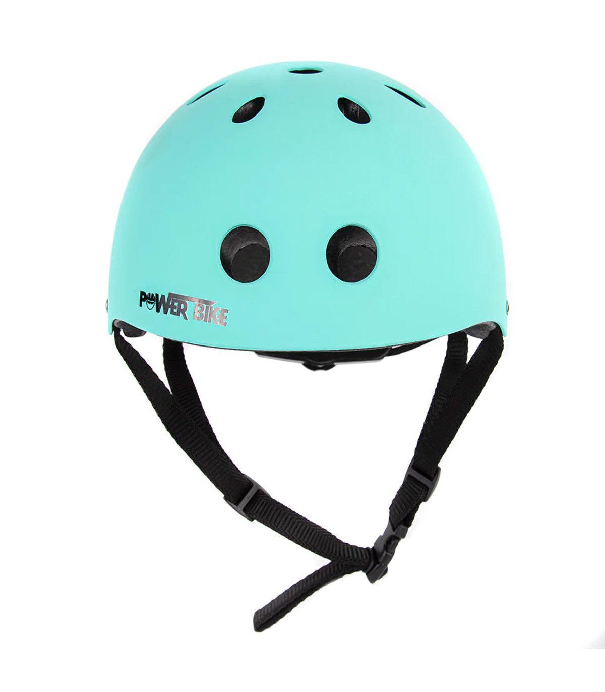 CASCO URBANO POWERBIKE TURQUESA MATTE CON LUZ-1