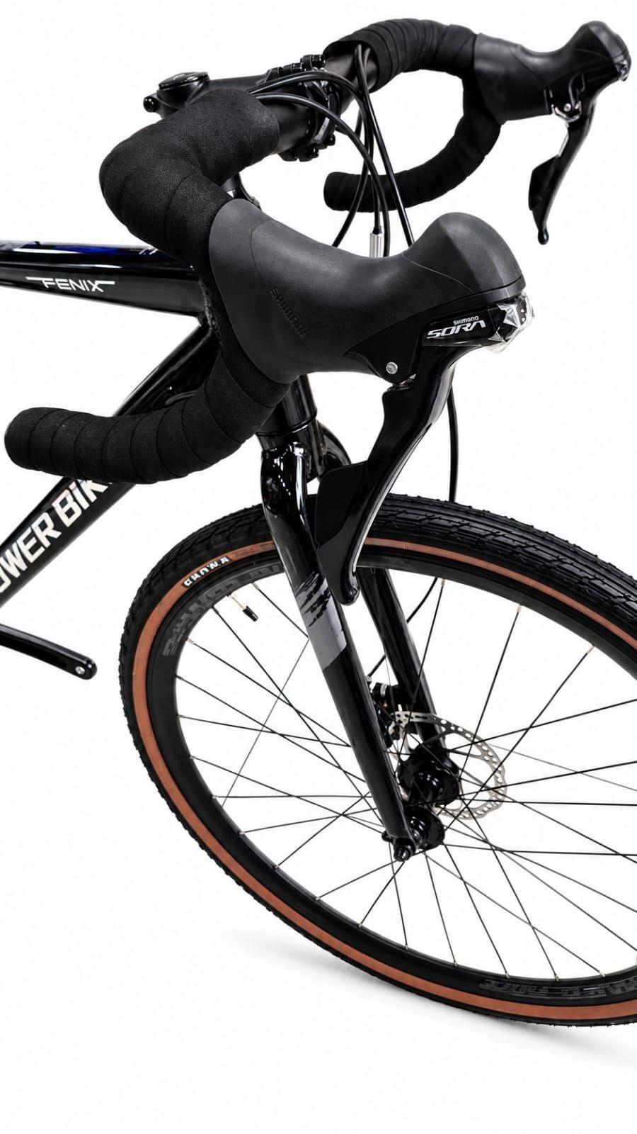 BICICLETA GRAVEL FENIX ARO 700 NEGRA POWERBIKE-1