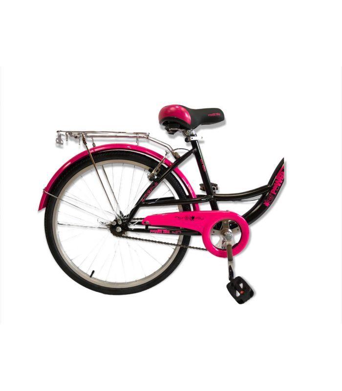 BICICLETA 24 PASEO NEGRA FUCSIA POWER BIKE-2