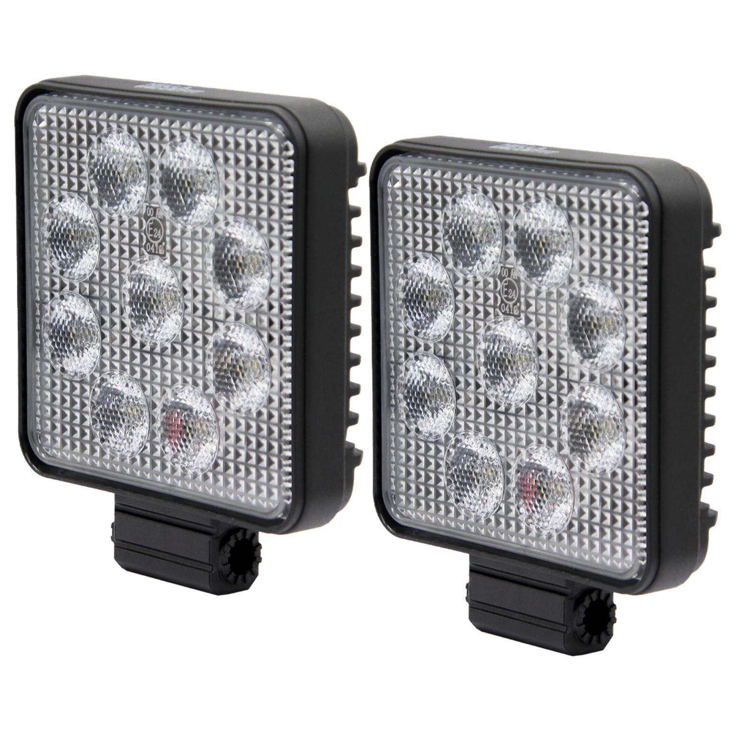 Luces Foco Neblinero 9Led Hella Cuadrado 12/24v Camion (Par)-3