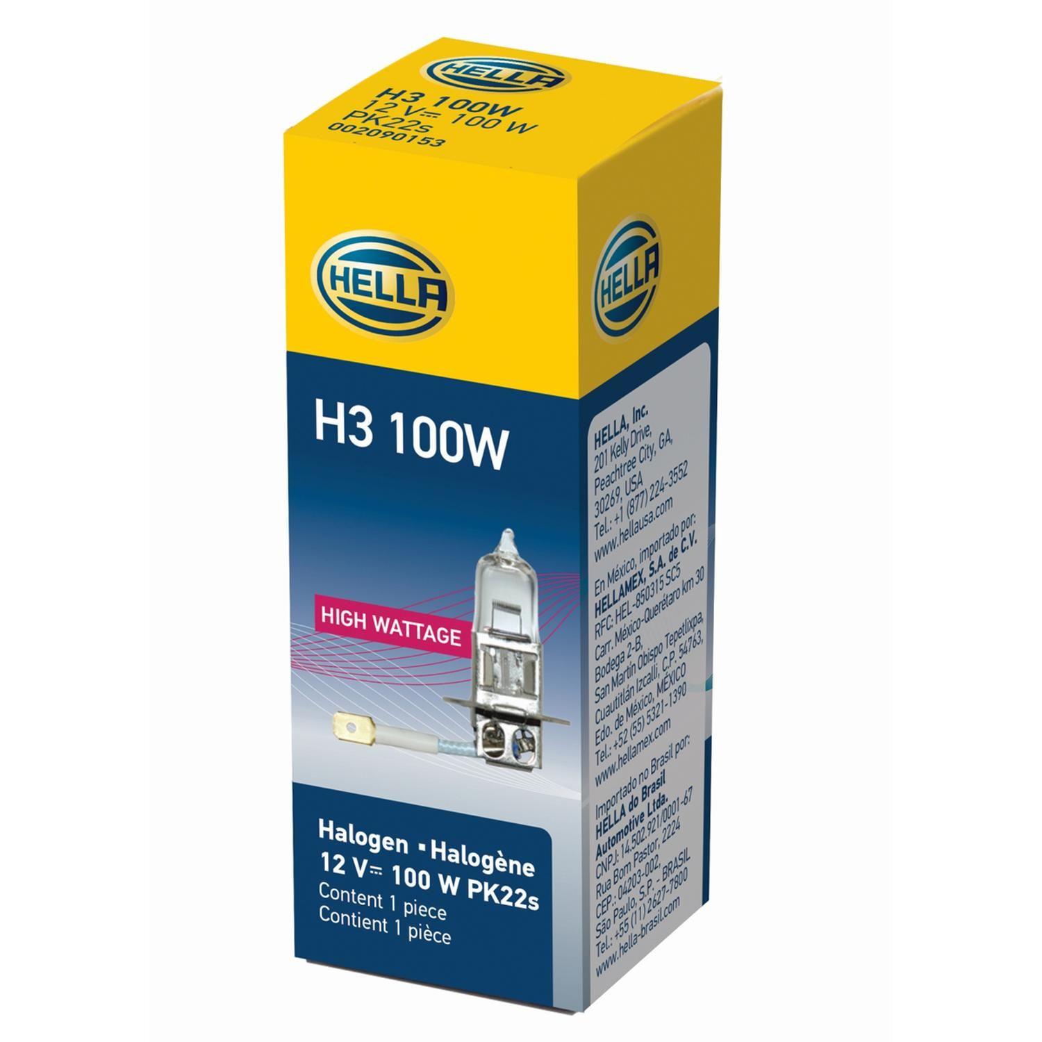 AMPOLLETA H3 12V 100W PK22S T3,25 CR HW CAJA-1