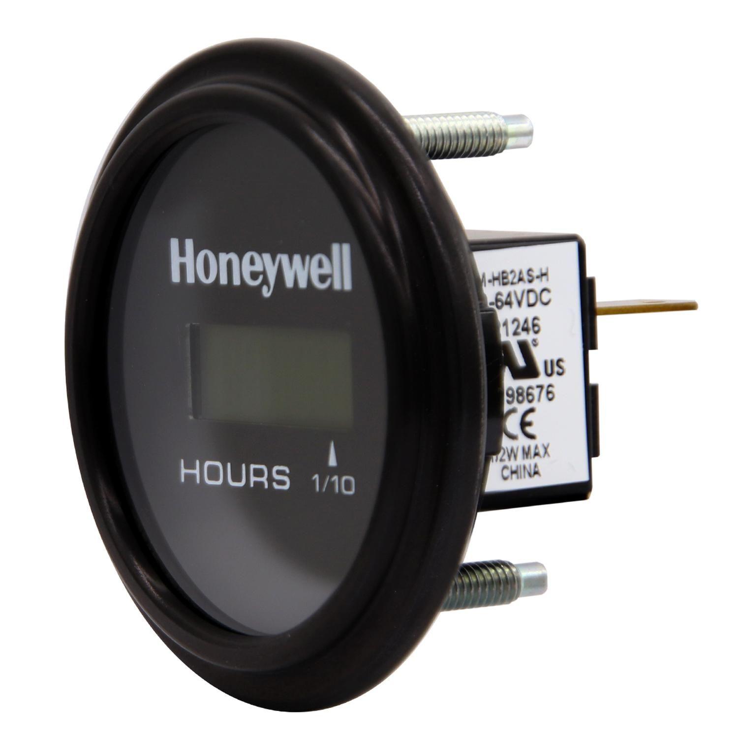 Horómetro Lcd Redondo 57Mm Diámetro Embutido 9-64V 2 Pines IP66-1