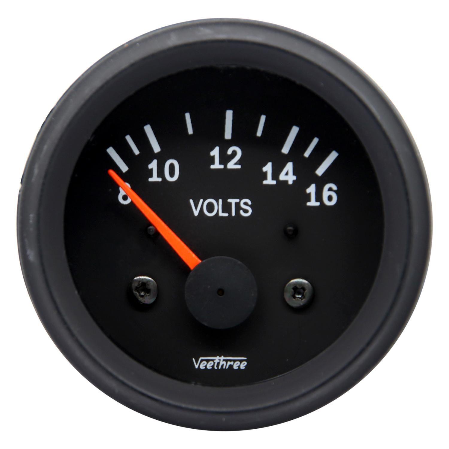 Marcador Voltimetro 52Mm 8-16V Tipo Socket-0