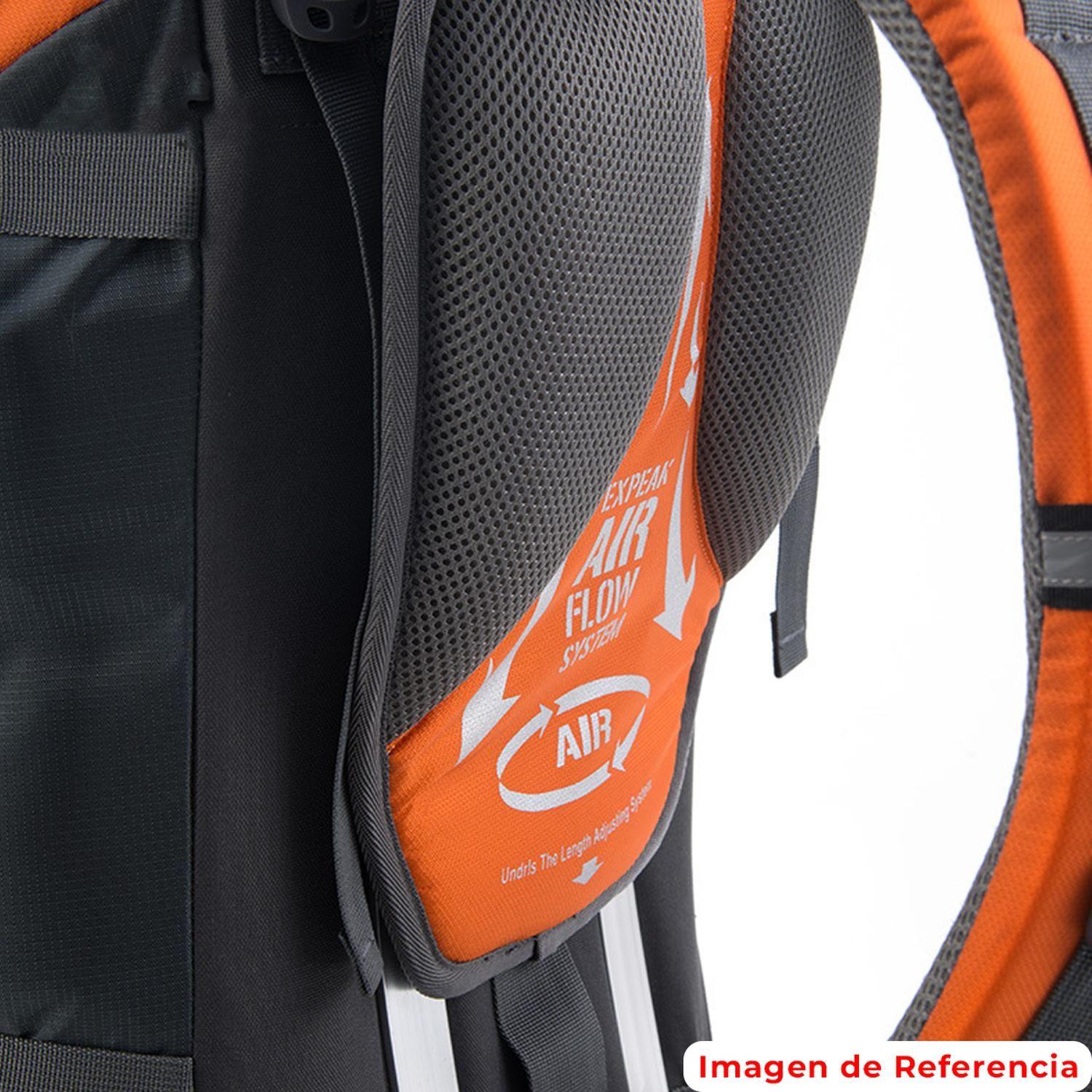 Mochila Senderismo70L Negro con Gris-2