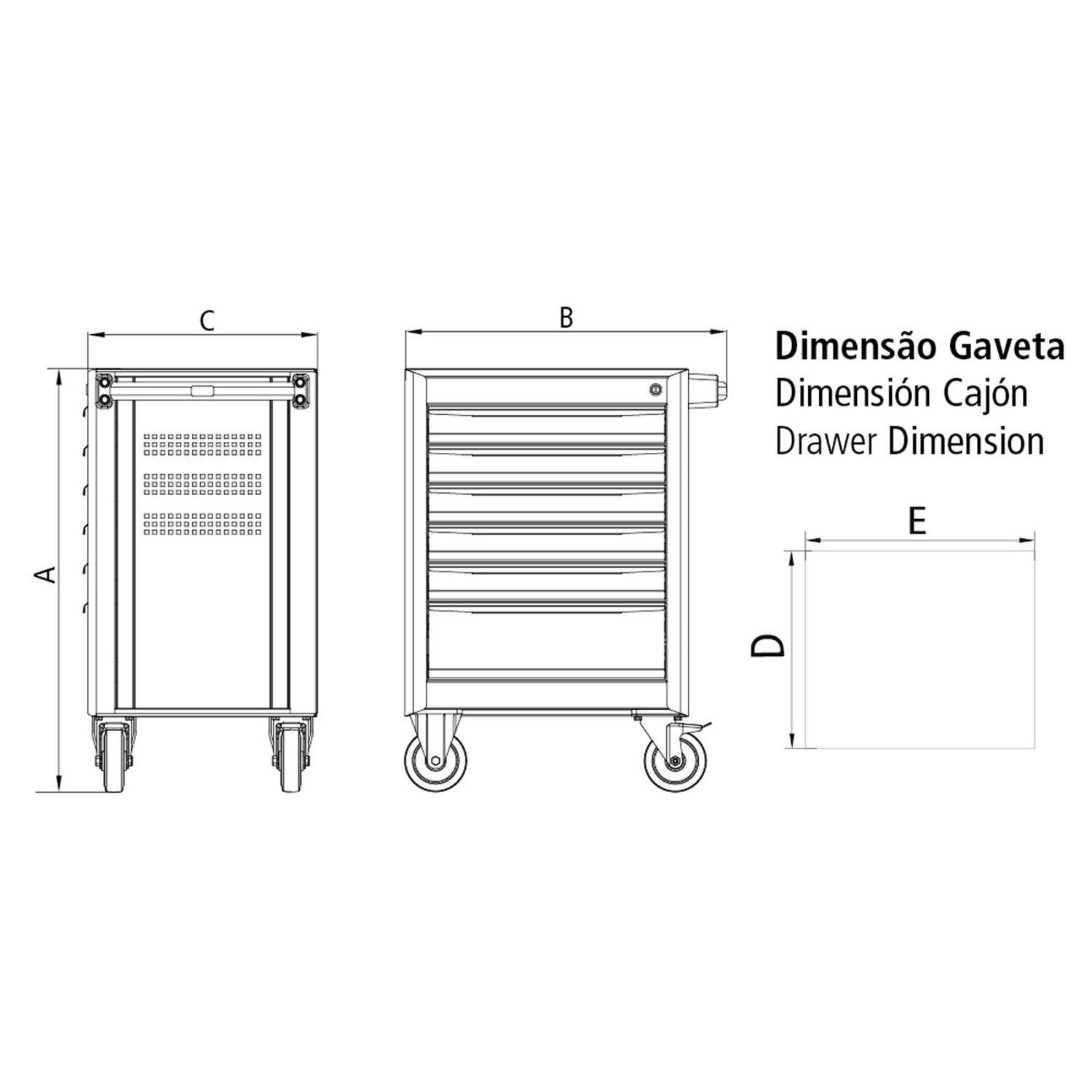 Gabinete 45 HERRAMIENTAS Tramontina PRO-3