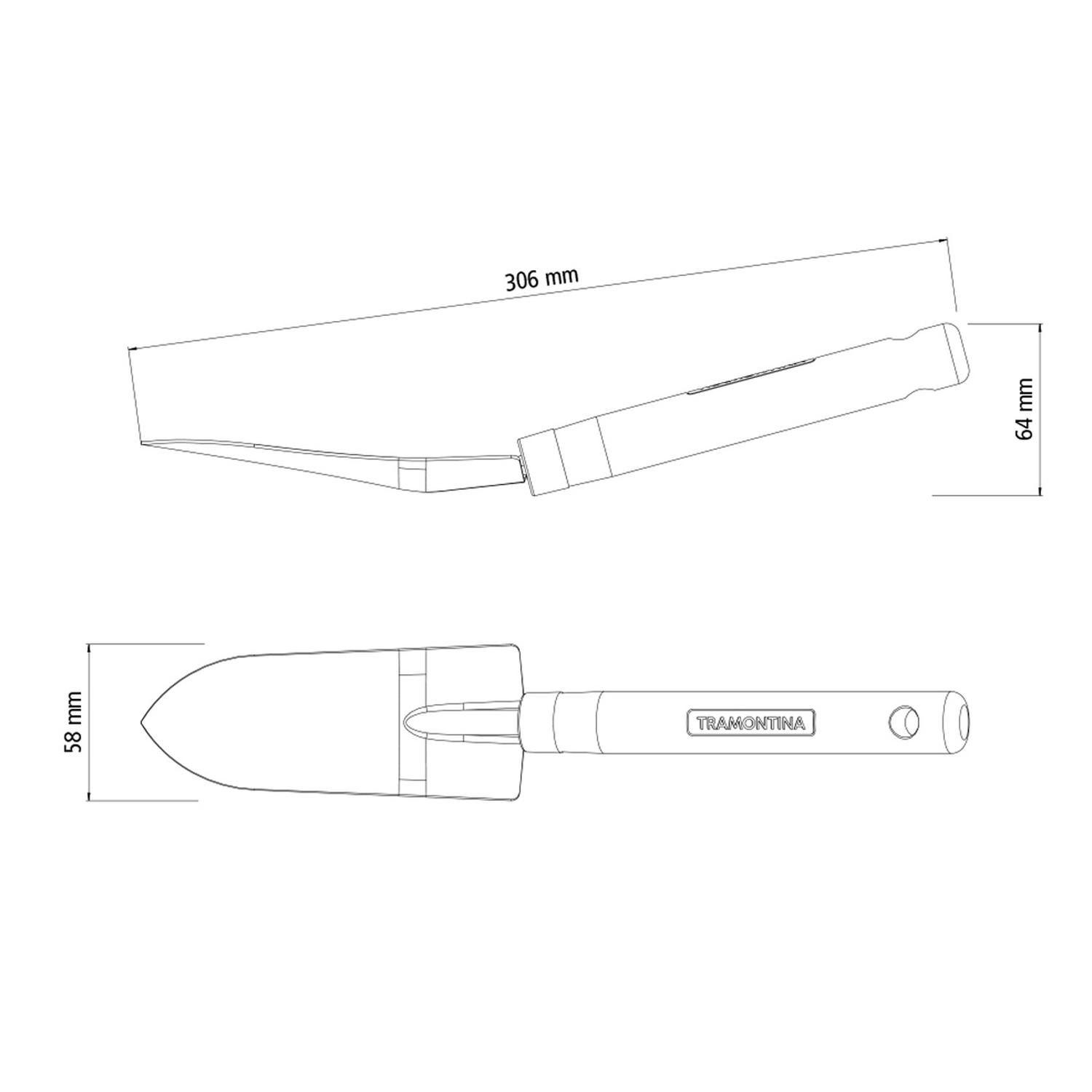 Palita Angosta Metalica Para Jardin Mango Madera Tramontina-1