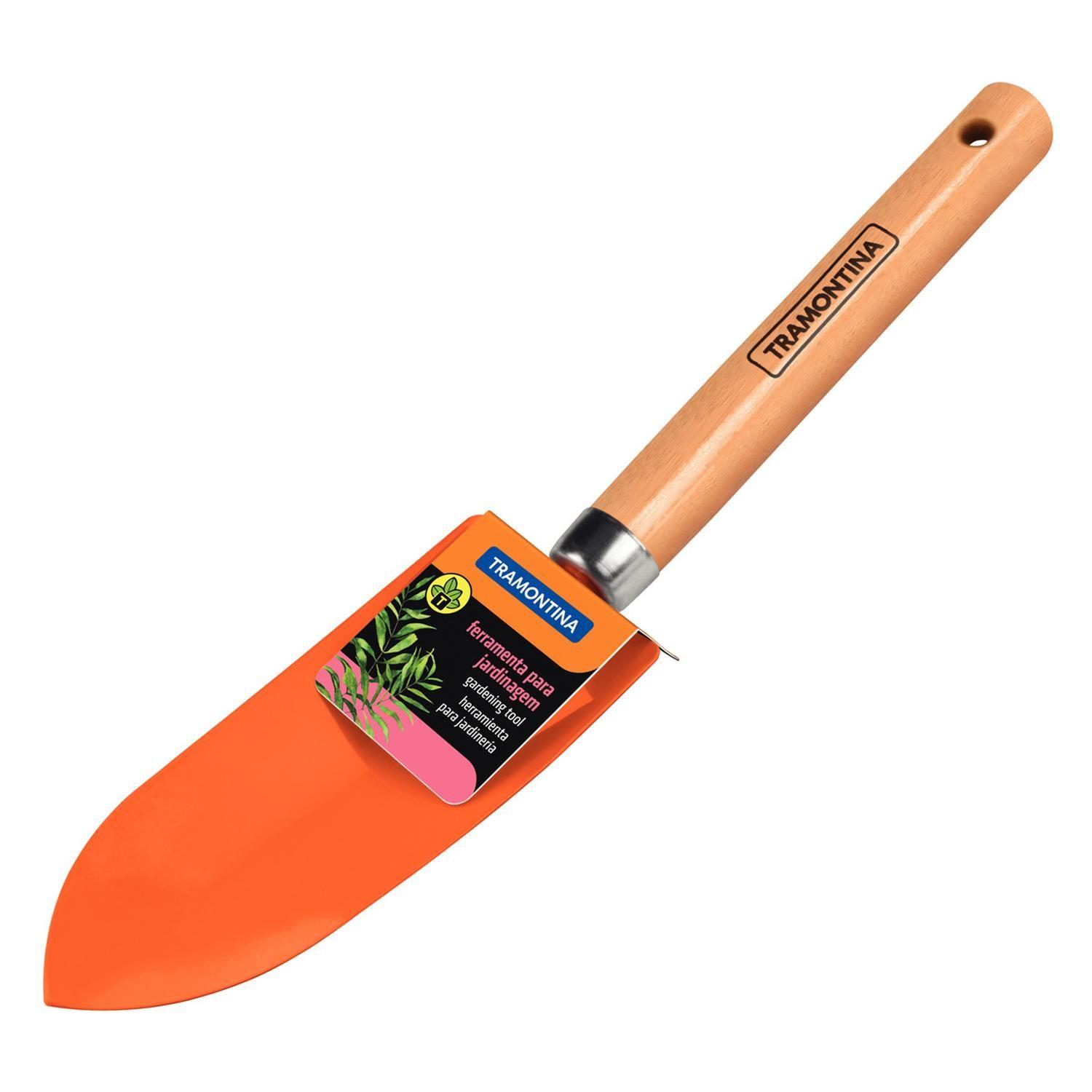 Palita Angosta Metalica Para Jardin Mango Madera Tramontina-2