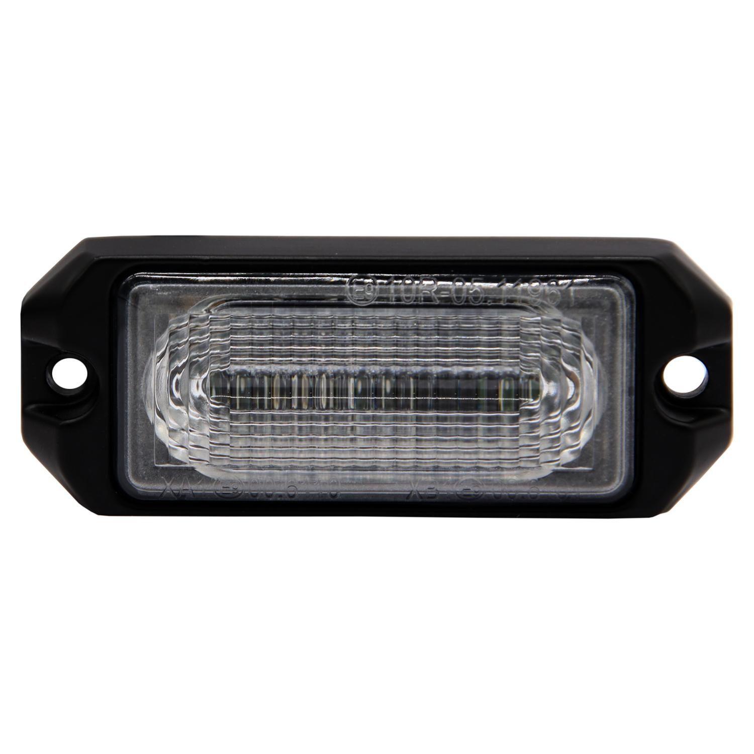 Barra Destellante 26 Patrones 76Mm 9V30V Base Aluminio Pc Transparente Ip67 3Led Ambar-0