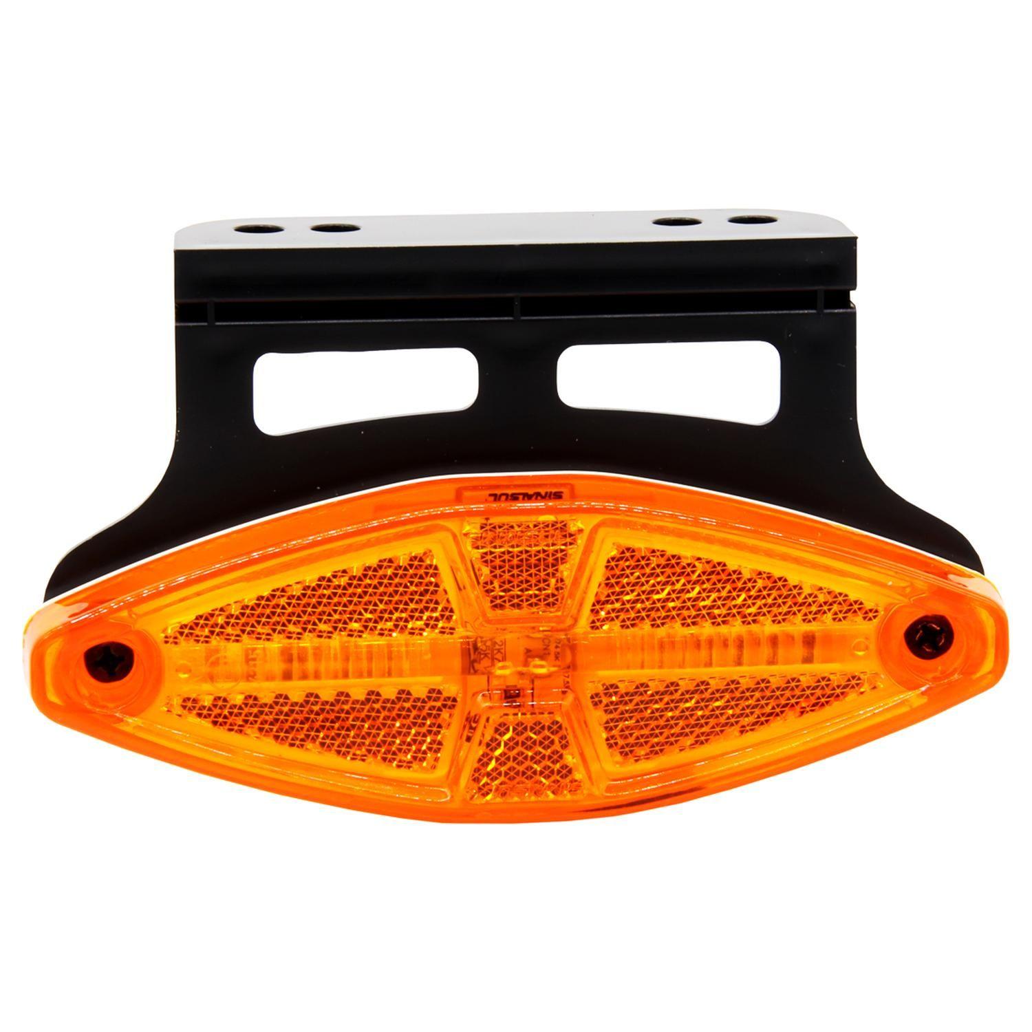 Farol Lateral Led Bivolt Soporte Flex Guia Luz Ambar Con Reflectanteor-0