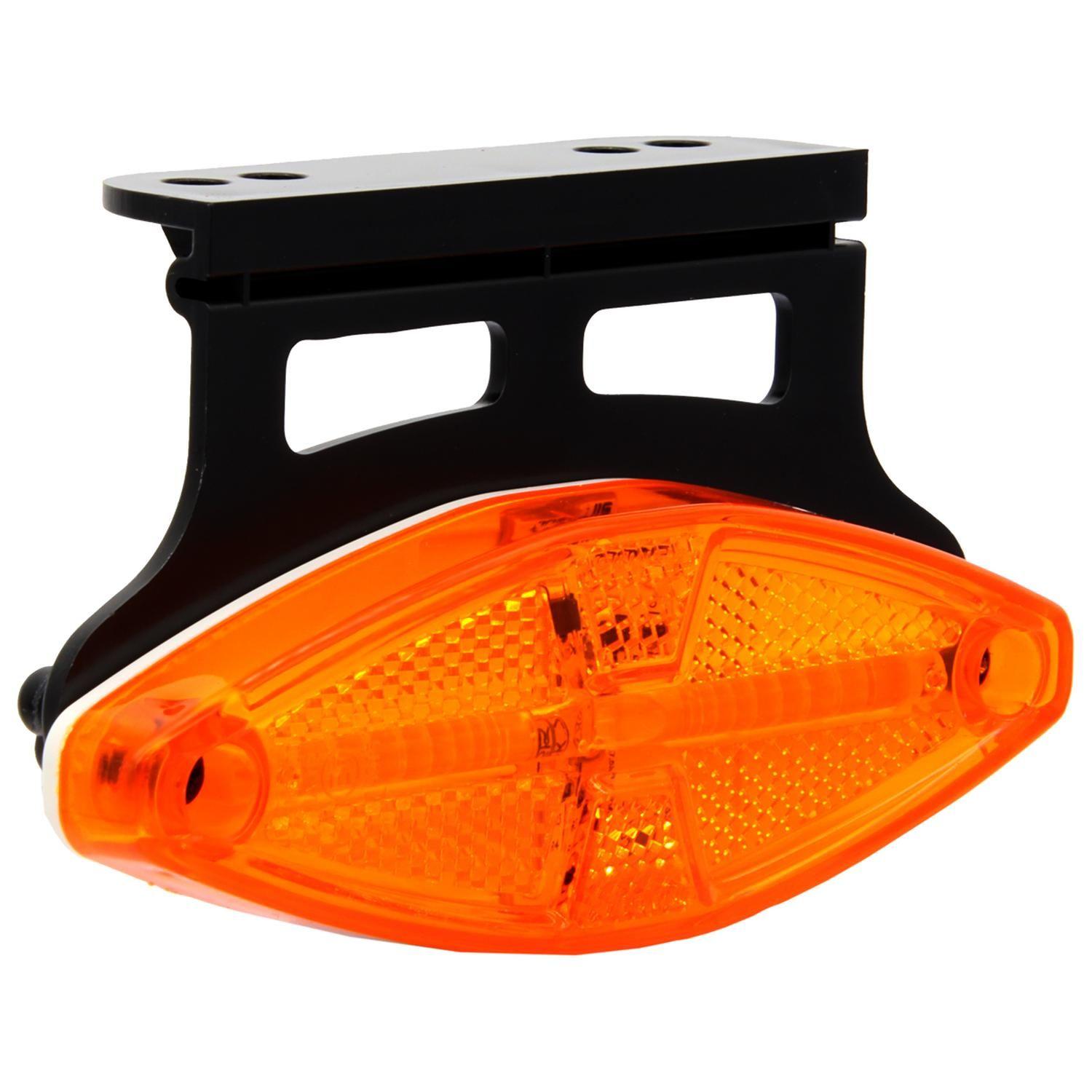 Farol Lateral Led Bivolt Soporte Flex Guia Luz Ambar Con Reflectanteor-1