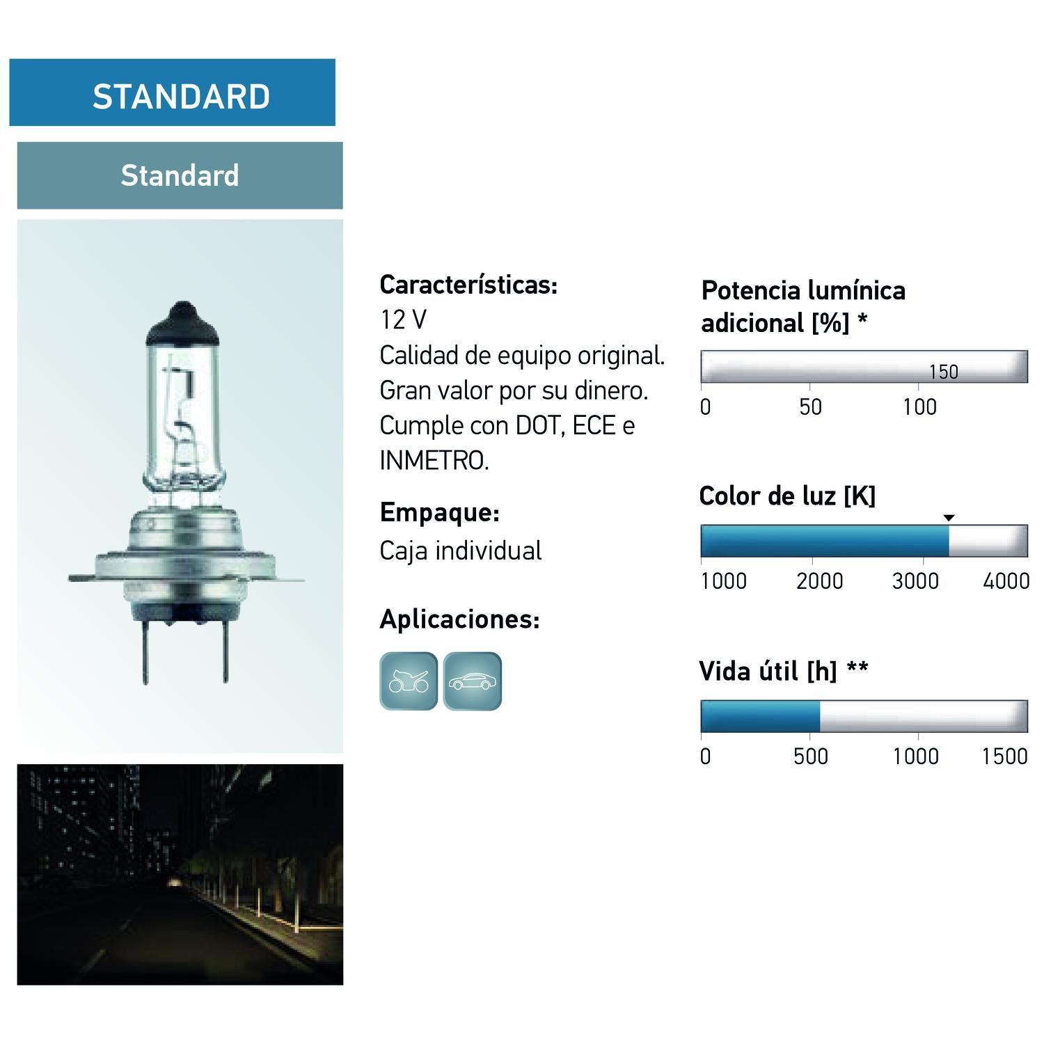 Ampolleta Halógena H7 12V 55W Px26D Cristal-2