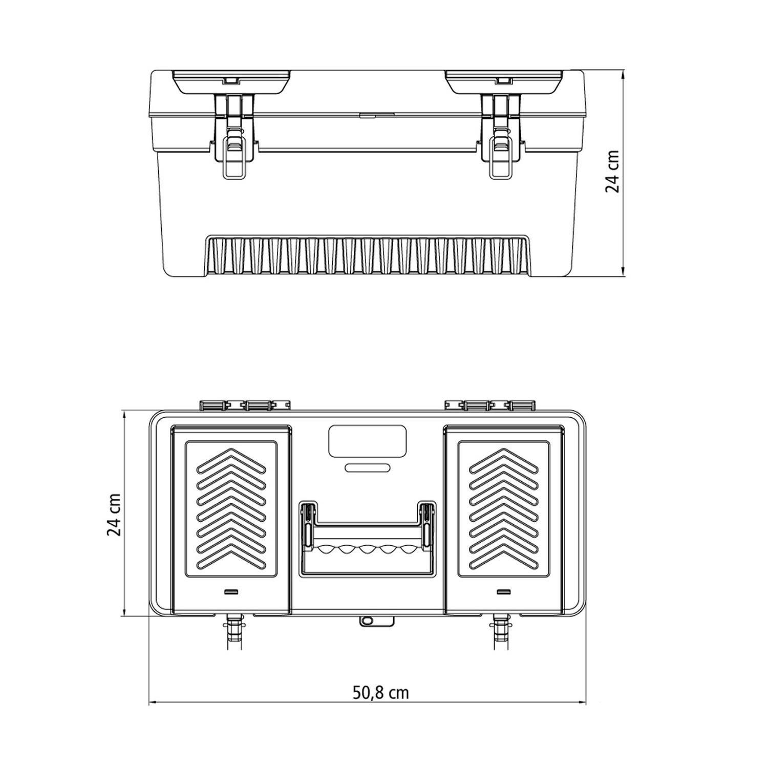 Caja Organizadora Porta Herramientas Plástica 50 Cm Tramontina-2