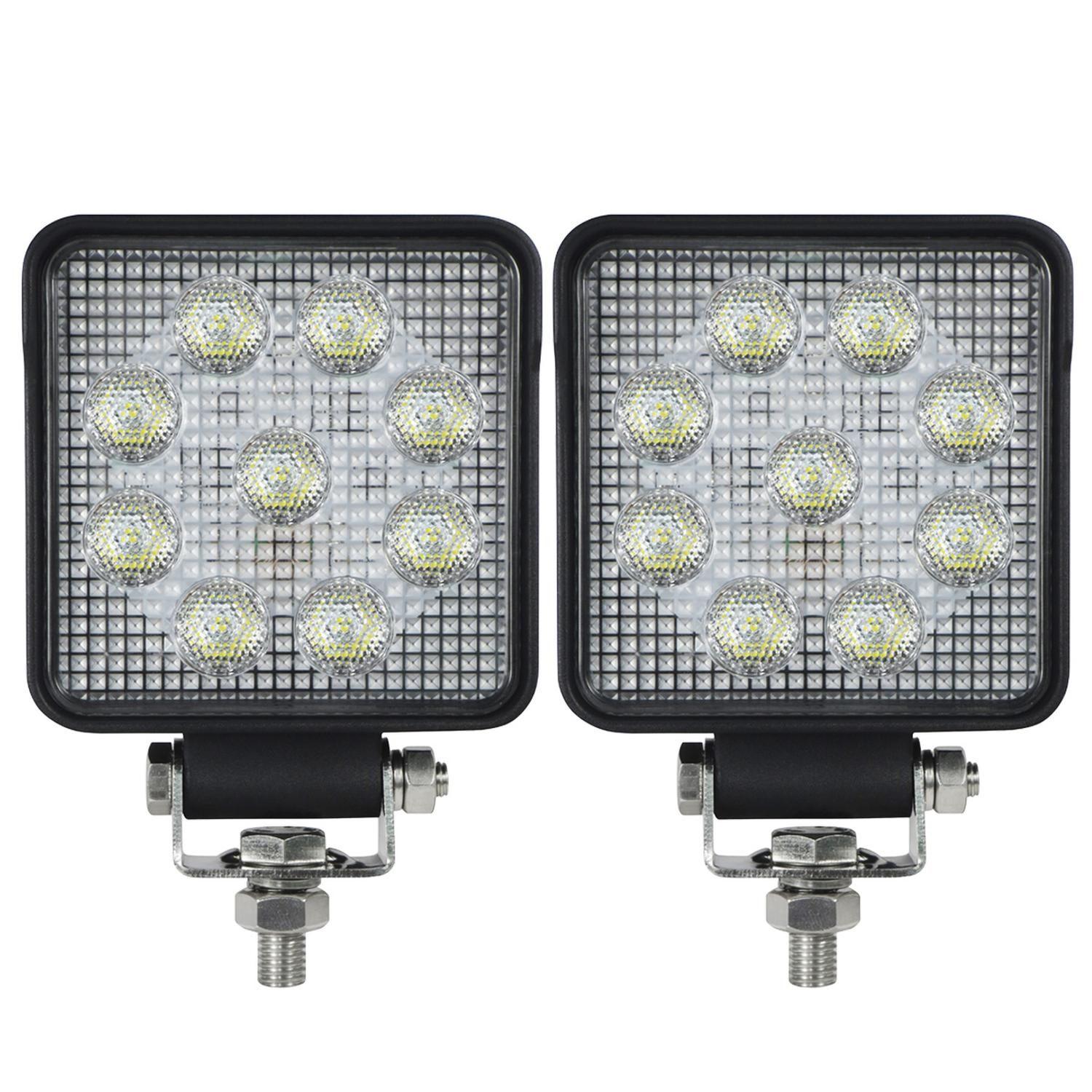 Luz Farol Foco Faenero Neblinero 9 Led Cuadrado Camion (Par)-0